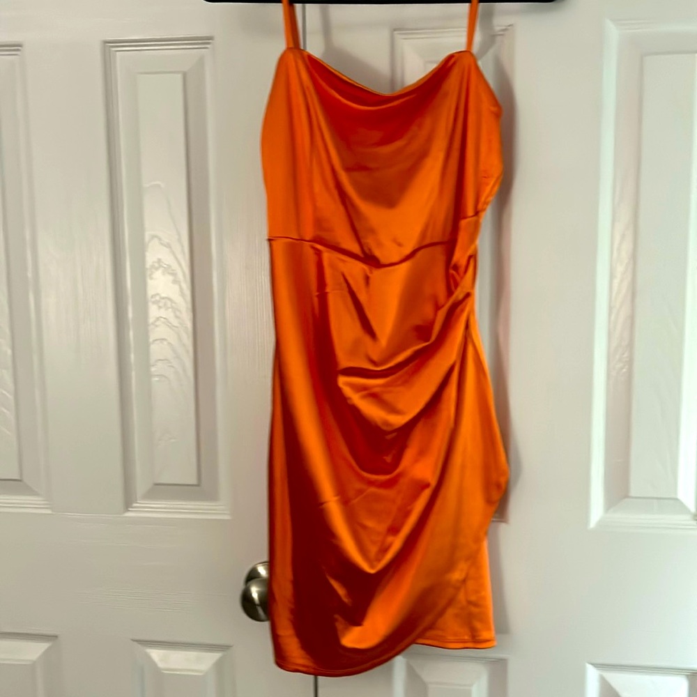 Orange tight fitting formal dress size M